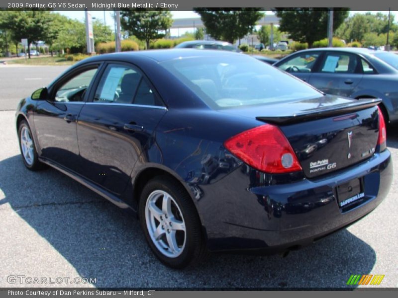 Midnight Blue Metallic / Ebony 2009 Pontiac G6 V6 Sedan
