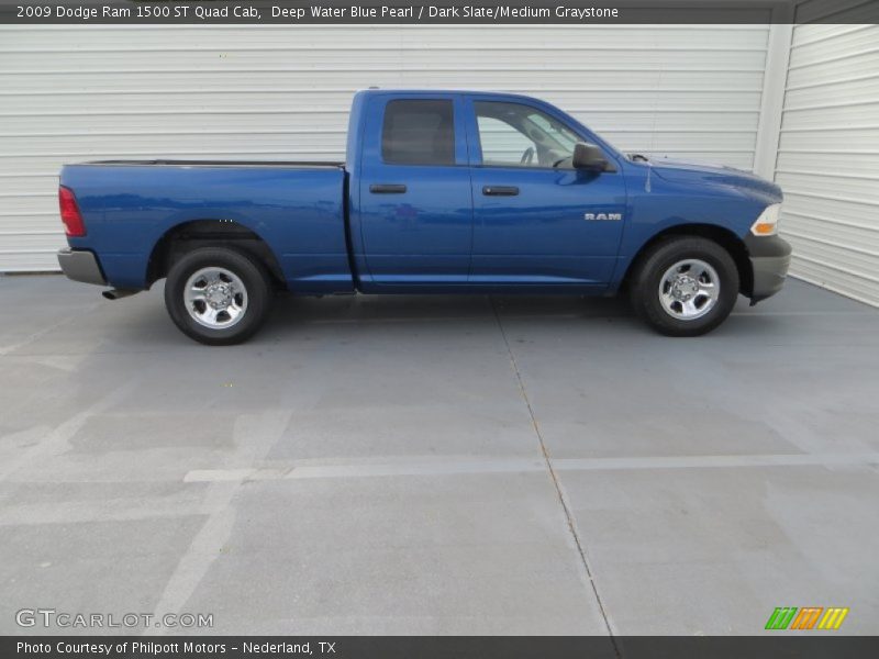 Deep Water Blue Pearl / Dark Slate/Medium Graystone 2009 Dodge Ram 1500 ST Quad Cab