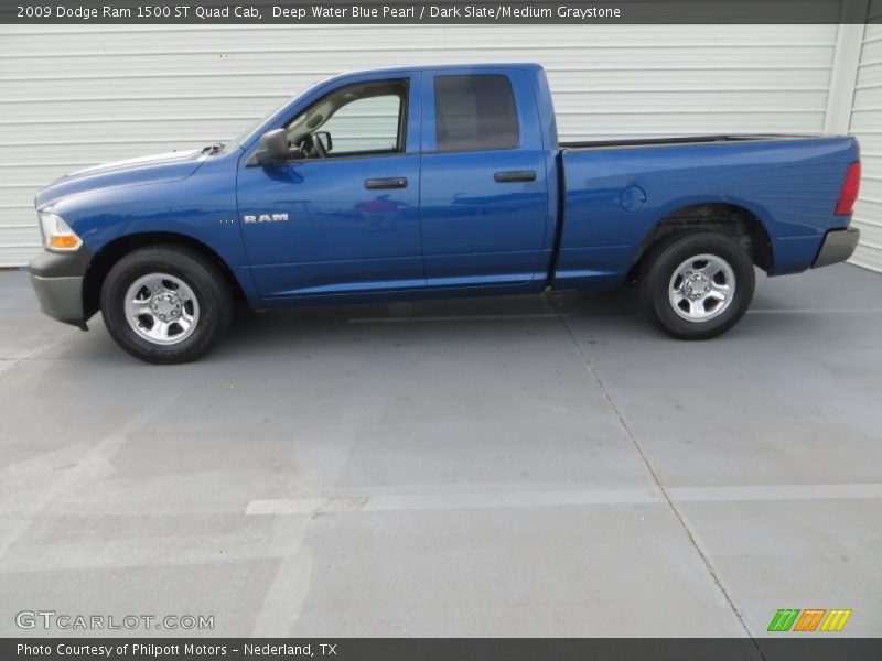 Deep Water Blue Pearl / Dark Slate/Medium Graystone 2009 Dodge Ram 1500 ST Quad Cab