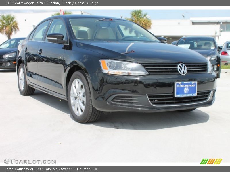 Black / Cornsilk Beige 2014 Volkswagen Jetta SE Sedan