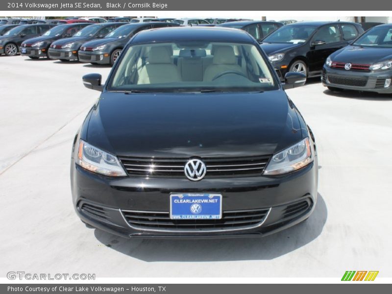 Black / Cornsilk Beige 2014 Volkswagen Jetta SE Sedan