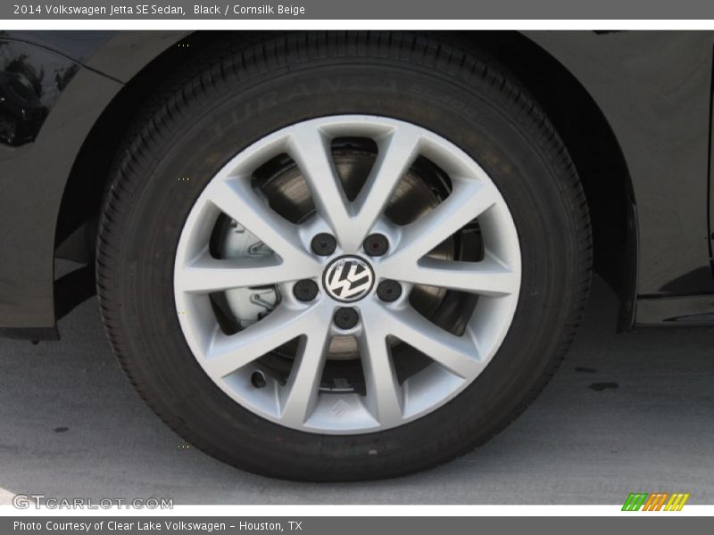 Black / Cornsilk Beige 2014 Volkswagen Jetta SE Sedan