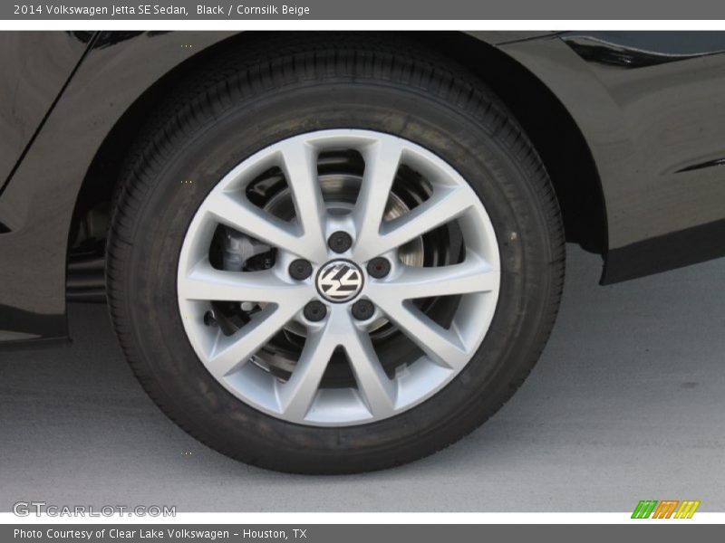 Black / Cornsilk Beige 2014 Volkswagen Jetta SE Sedan