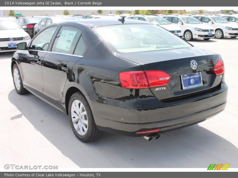 Black / Cornsilk Beige 2014 Volkswagen Jetta SE Sedan