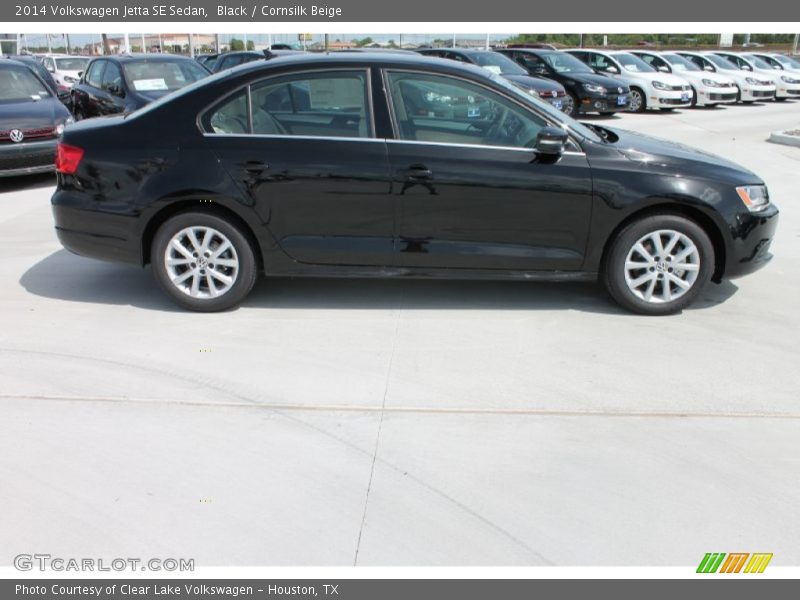 Black / Cornsilk Beige 2014 Volkswagen Jetta SE Sedan