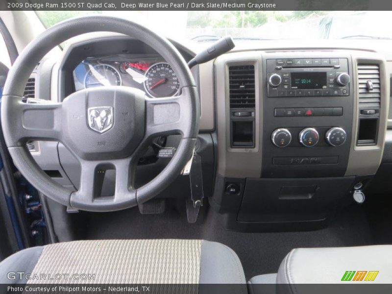 Deep Water Blue Pearl / Dark Slate/Medium Graystone 2009 Dodge Ram 1500 ST Quad Cab
