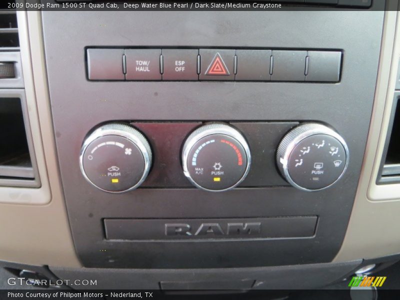 Deep Water Blue Pearl / Dark Slate/Medium Graystone 2009 Dodge Ram 1500 ST Quad Cab