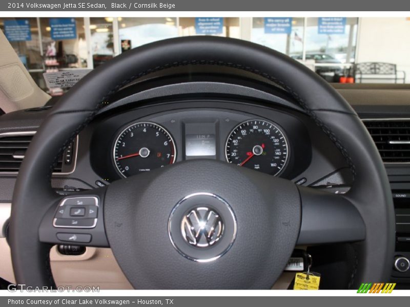 Black / Cornsilk Beige 2014 Volkswagen Jetta SE Sedan
