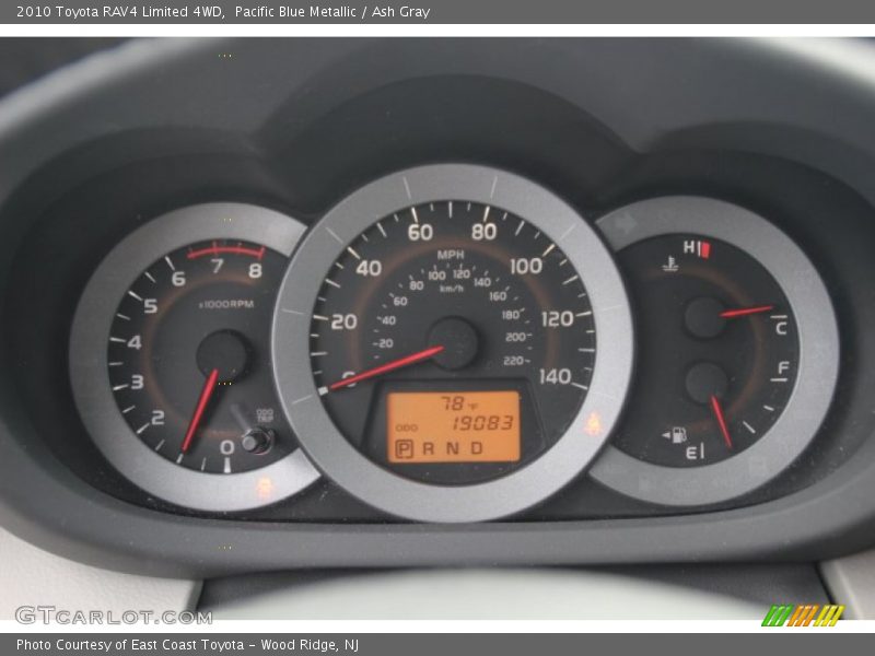 Pacific Blue Metallic / Ash Gray 2010 Toyota RAV4 Limited 4WD