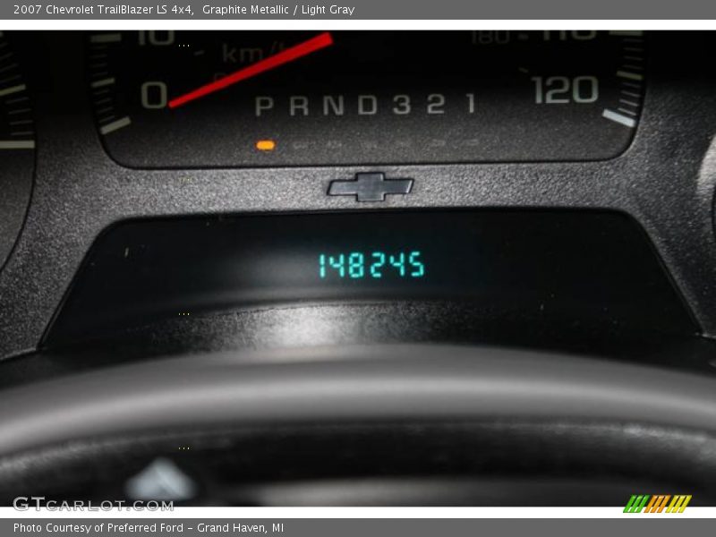 Graphite Metallic / Light Gray 2007 Chevrolet TrailBlazer LS 4x4