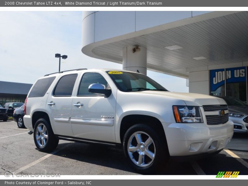 White Diamond Tricoat / Light Titanium/Dark Titanium 2008 Chevrolet Tahoe LTZ 4x4