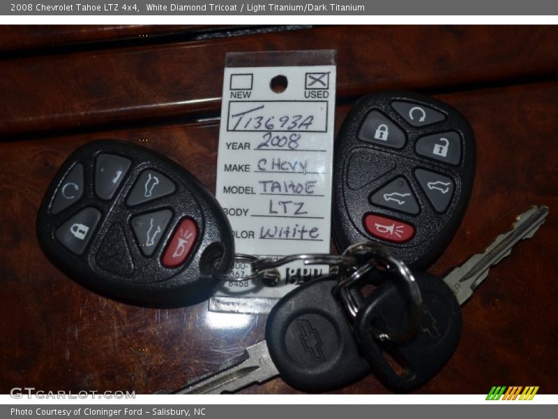White Diamond Tricoat / Light Titanium/Dark Titanium 2008 Chevrolet Tahoe LTZ 4x4