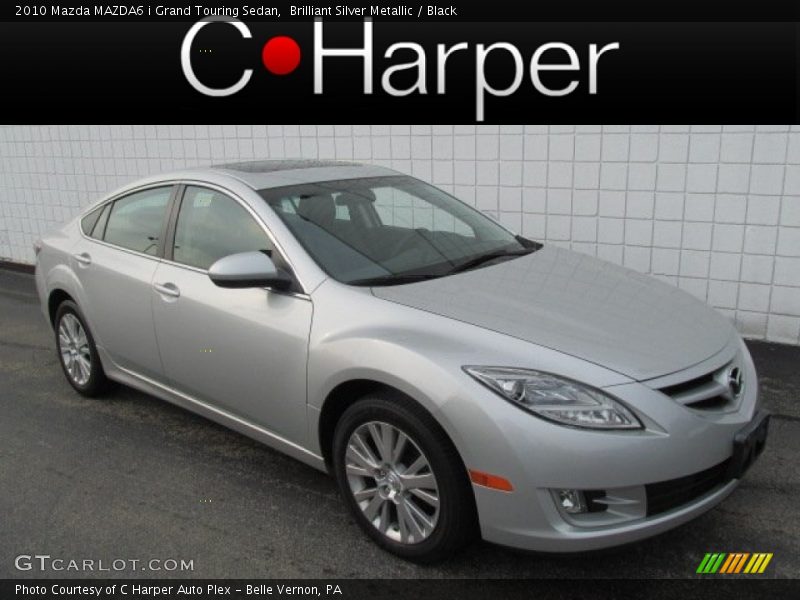 Brilliant Silver Metallic / Black 2010 Mazda MAZDA6 i Grand Touring Sedan