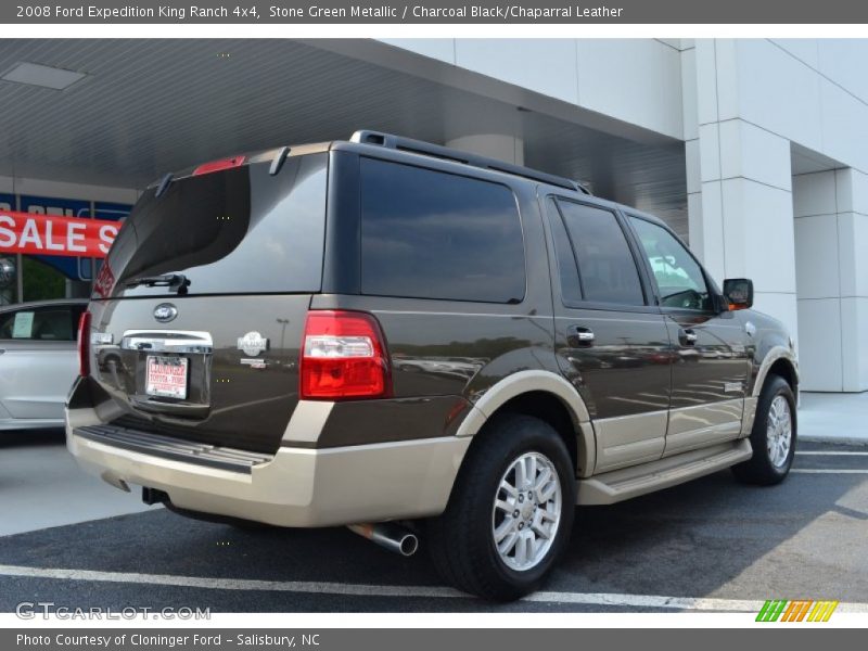 Stone Green Metallic / Charcoal Black/Chaparral Leather 2008 Ford Expedition King Ranch 4x4