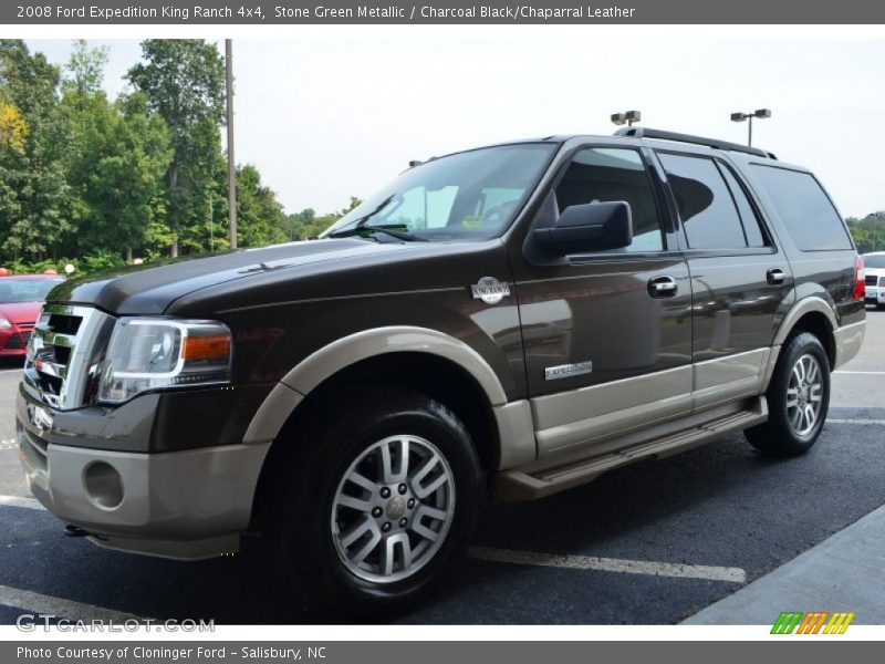 Stone Green Metallic / Charcoal Black/Chaparral Leather 2008 Ford Expedition King Ranch 4x4