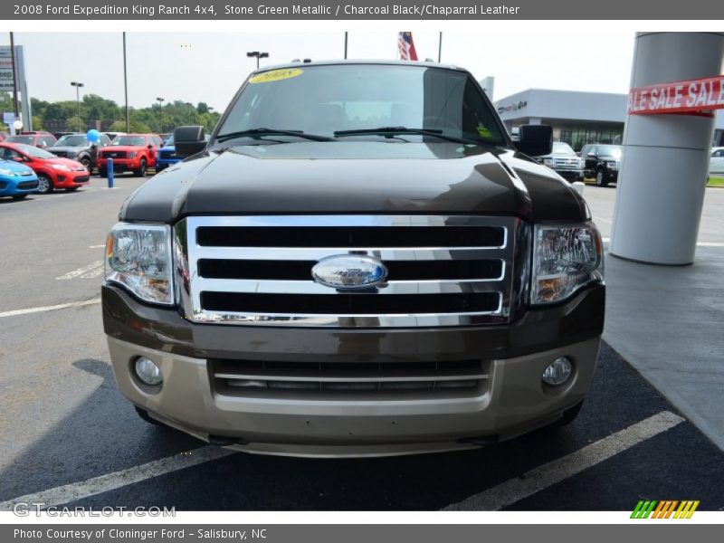 Stone Green Metallic / Charcoal Black/Chaparral Leather 2008 Ford Expedition King Ranch 4x4