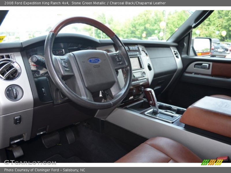 Stone Green Metallic / Charcoal Black/Chaparral Leather 2008 Ford Expedition King Ranch 4x4