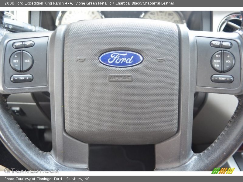 Stone Green Metallic / Charcoal Black/Chaparral Leather 2008 Ford Expedition King Ranch 4x4