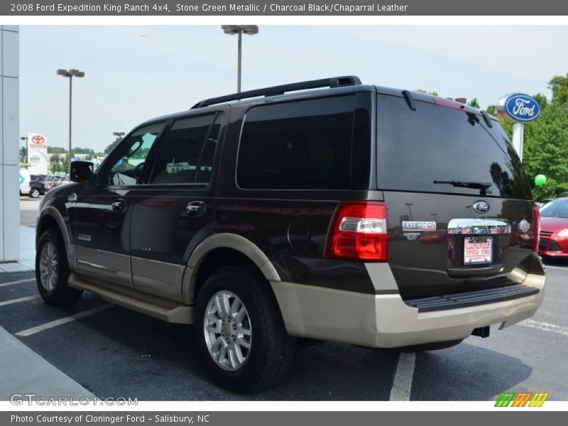Stone Green Metallic / Charcoal Black/Chaparral Leather 2008 Ford Expedition King Ranch 4x4