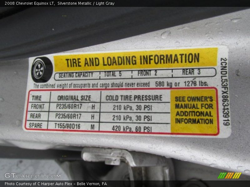Silverstone Metallic / Light Gray 2008 Chevrolet Equinox LT