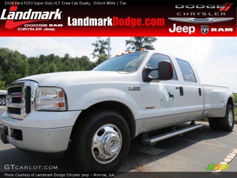 Oxford White / Tan 2006 Ford F350 Super Duty XLT Crew Cab Dually