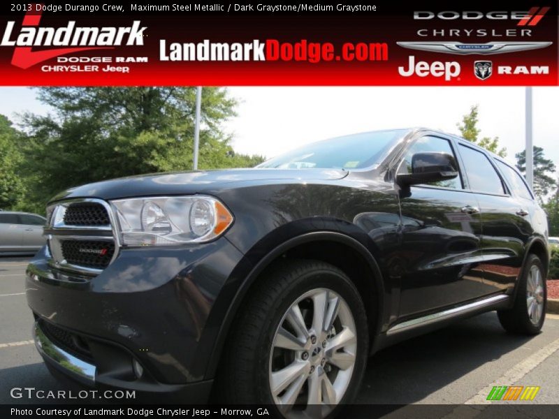Maximum Steel Metallic / Dark Graystone/Medium Graystone 2013 Dodge Durango Crew