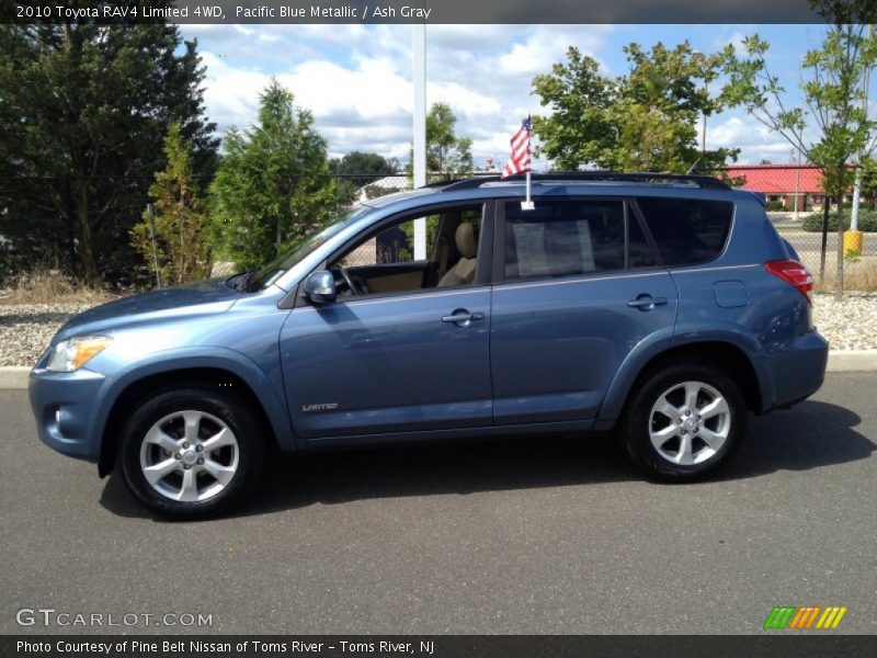 Pacific Blue Metallic / Ash Gray 2010 Toyota RAV4 Limited 4WD