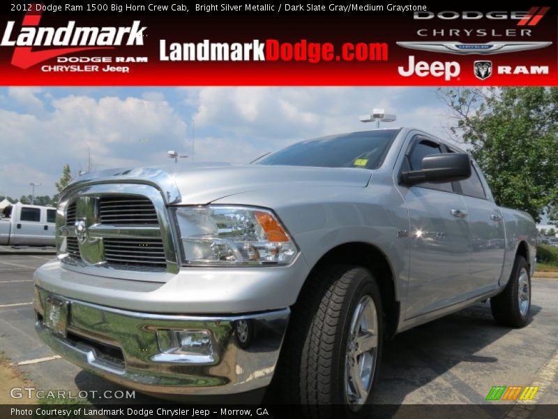 Bright Silver Metallic / Dark Slate Gray/Medium Graystone 2012 Dodge Ram 1500 Big Horn Crew Cab