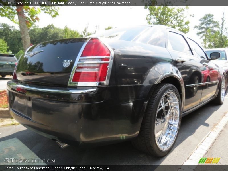 Brilliant Black / Dark Slate Gray/Light Graystone 2007 Chrysler 300 C HEMI