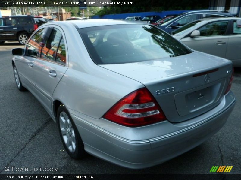 Brilliant Silver Metallic / Black 2005 Mercedes-Benz C 320 4Matic Sedan