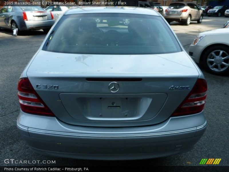 Brilliant Silver Metallic / Black 2005 Mercedes-Benz C 320 4Matic Sedan