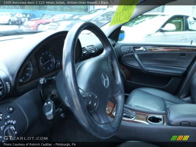 Brilliant Silver Metallic / Black 2005 Mercedes-Benz C 320 4Matic Sedan