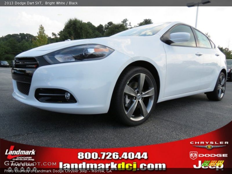 Bright White / Black 2013 Dodge Dart SXT