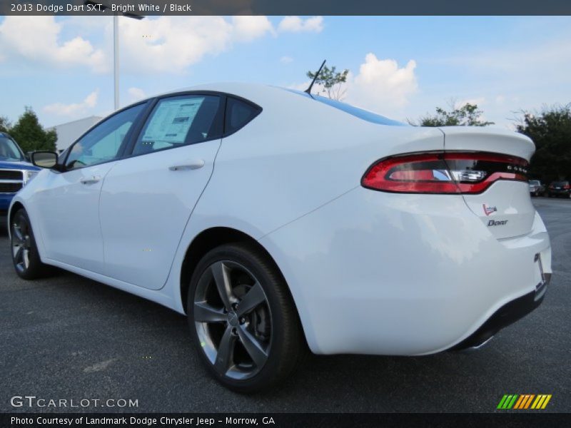 Bright White / Black 2013 Dodge Dart SXT