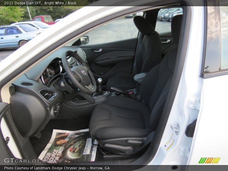 Bright White / Black 2013 Dodge Dart SXT