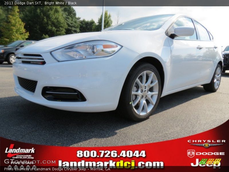 Bright White / Black 2013 Dodge Dart SXT