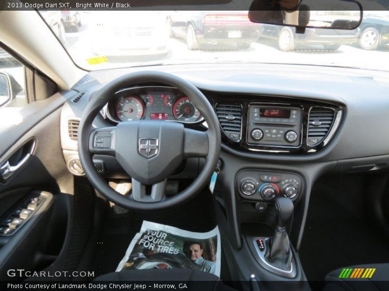 Bright White / Black 2013 Dodge Dart SXT
