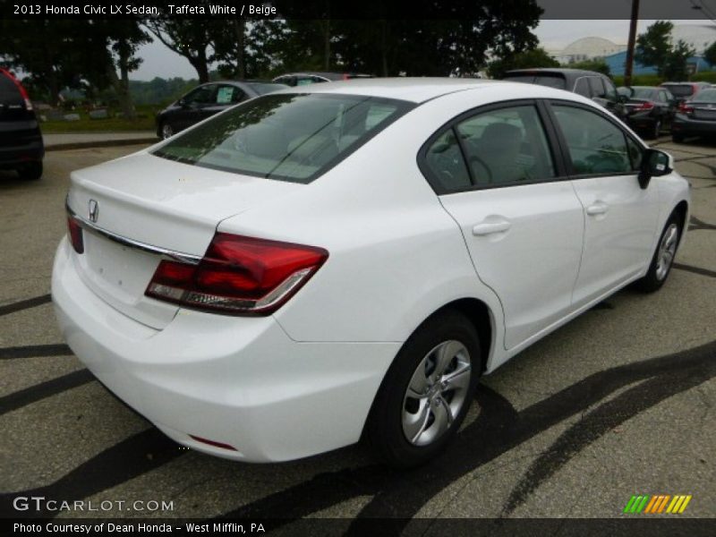 Taffeta White / Beige 2013 Honda Civic LX Sedan