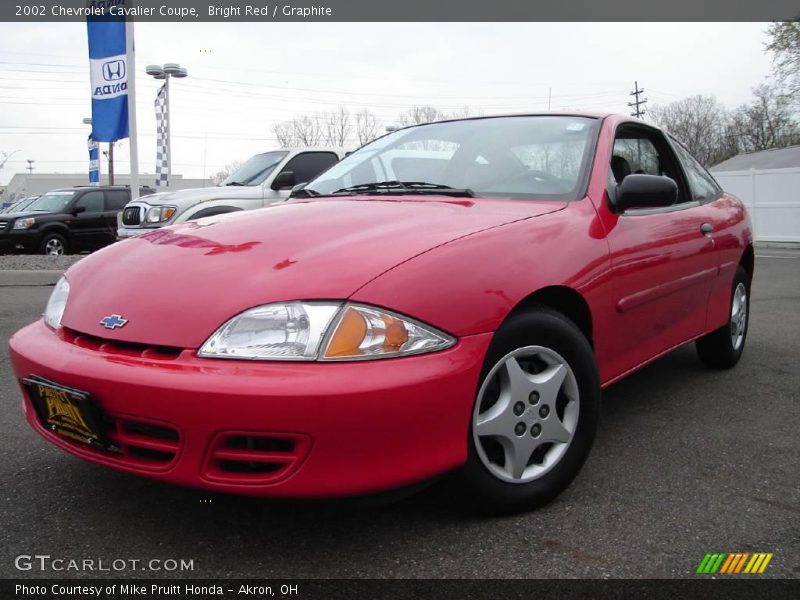 Bright Red / Graphite 2002 Chevrolet Cavalier Coupe