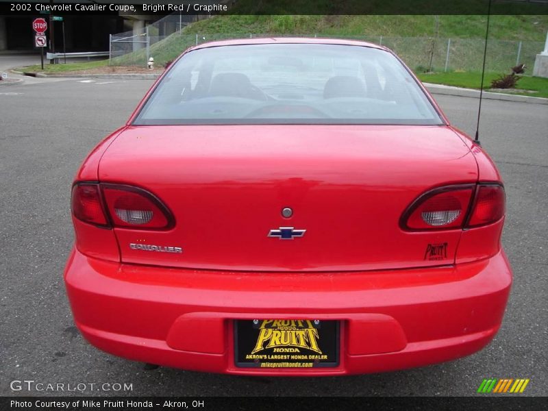 Bright Red / Graphite 2002 Chevrolet Cavalier Coupe
