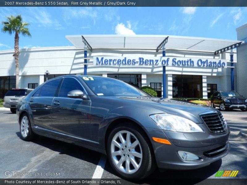 Flint Grey Metallic / Grey/Dark Grey 2007 Mercedes-Benz S 550 Sedan
