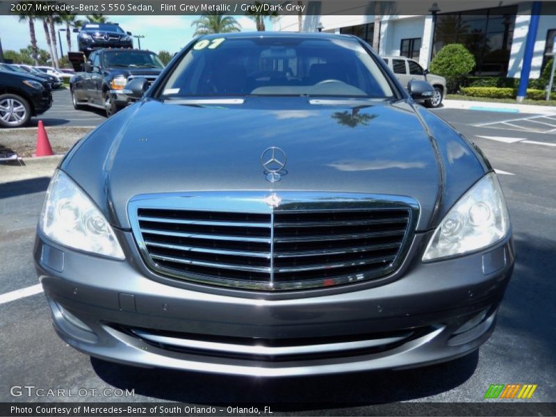 Flint Grey Metallic / Grey/Dark Grey 2007 Mercedes-Benz S 550 Sedan