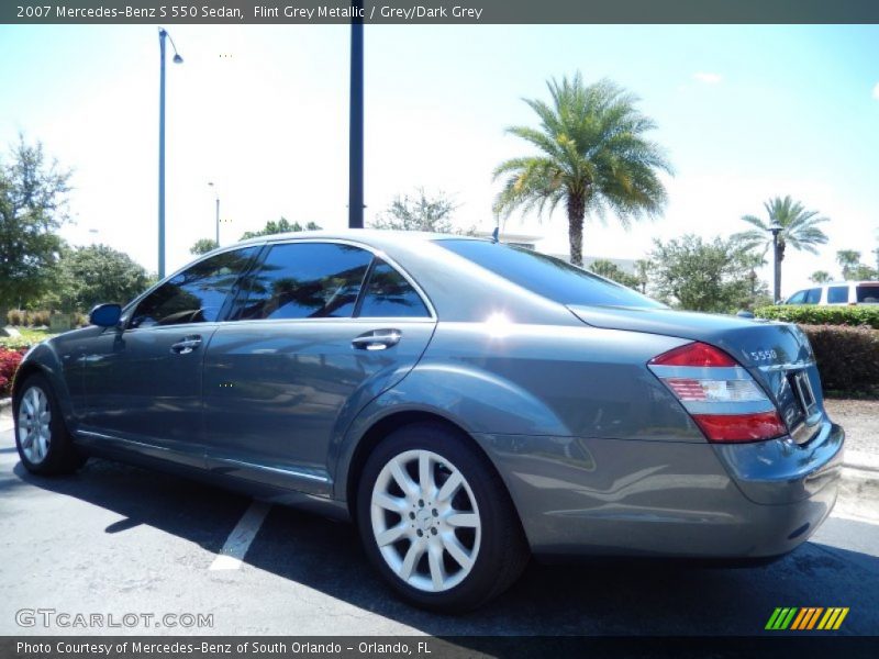 Flint Grey Metallic / Grey/Dark Grey 2007 Mercedes-Benz S 550 Sedan