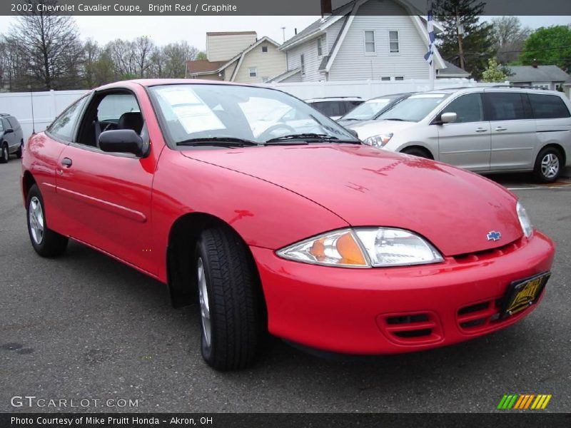 Bright Red / Graphite 2002 Chevrolet Cavalier Coupe