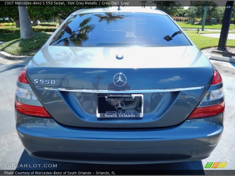 Flint Grey Metallic / Grey/Dark Grey 2007 Mercedes-Benz S 550 Sedan