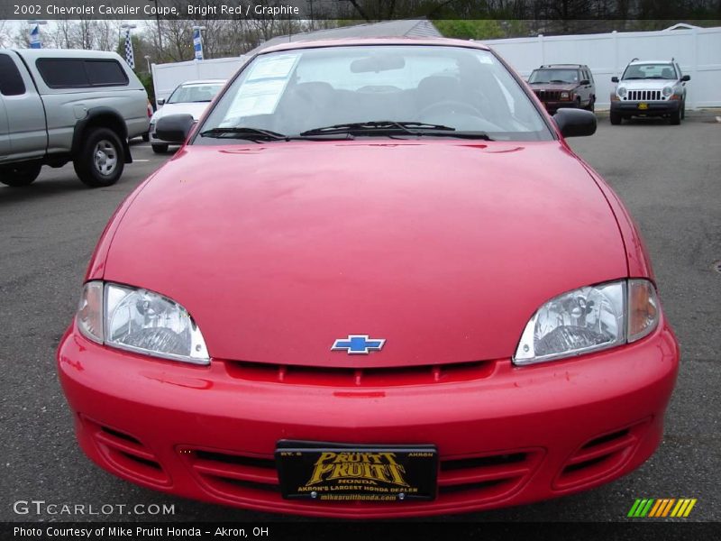 Bright Red / Graphite 2002 Chevrolet Cavalier Coupe