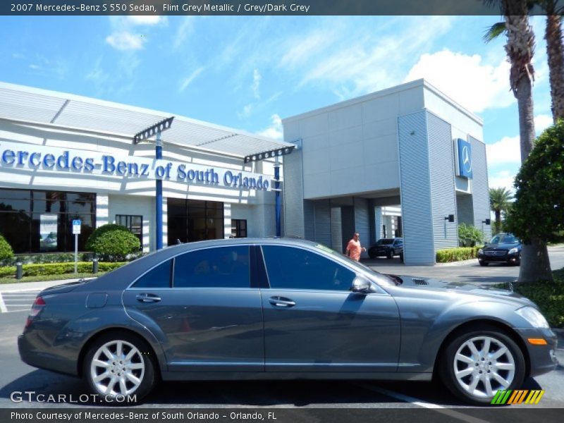 Flint Grey Metallic / Grey/Dark Grey 2007 Mercedes-Benz S 550 Sedan