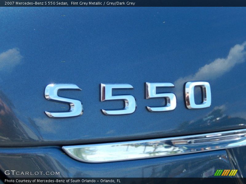 Flint Grey Metallic / Grey/Dark Grey 2007 Mercedes-Benz S 550 Sedan