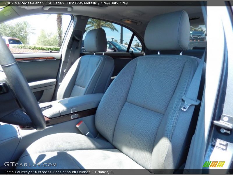 Flint Grey Metallic / Grey/Dark Grey 2007 Mercedes-Benz S 550 Sedan