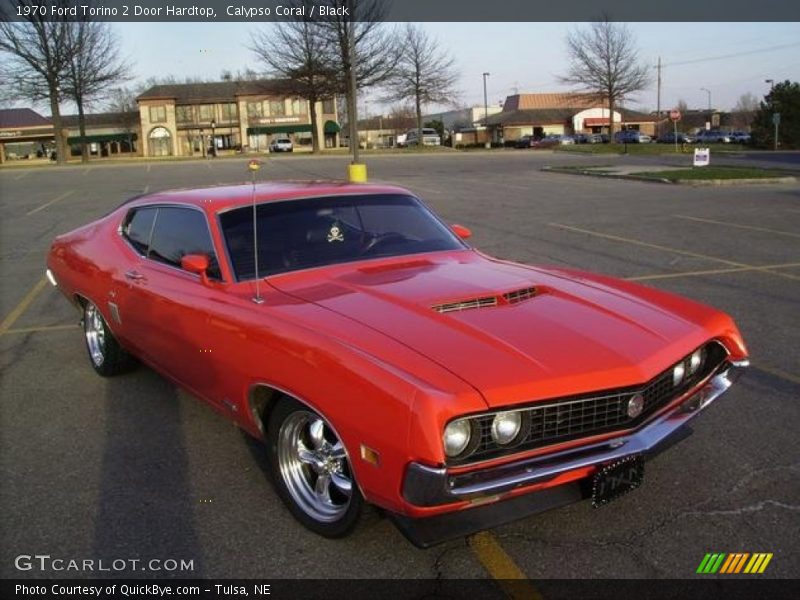 Calypso Coral / Black 1970 Ford Torino 2 Door Hardtop